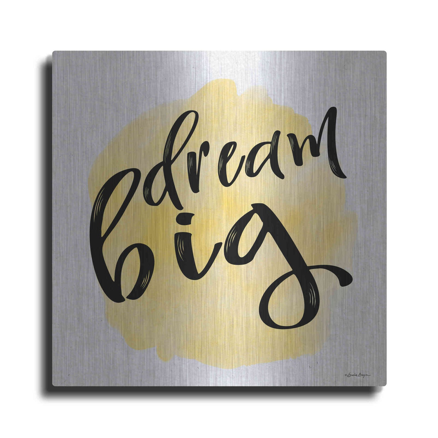 Luxe Metal Art 'Dream Big' by Susie Boyer, Metal Wall Art