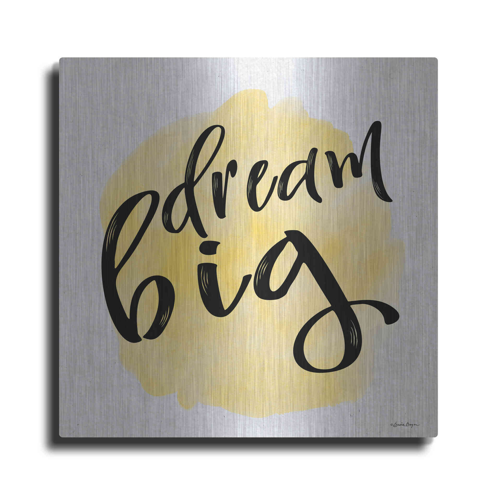Luxe Metal Art 'Dream Big' by Susie Boyer, Metal Wall Art
