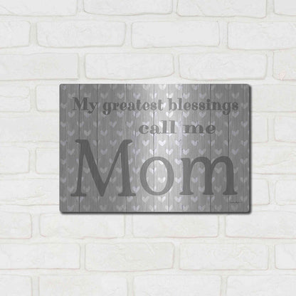 Luxe Metal Art 'My Greatest Blessings Call Me Mom' by Susie Boyer, Metal Wall Art,16x12