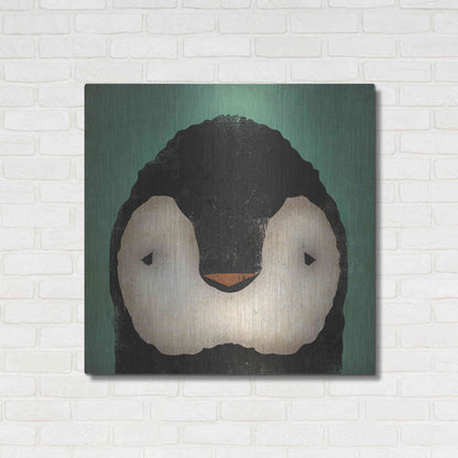 Luxe Metal Art 'Baby Penguin' by Ryan Fowler, Metal Wall Art,36x36
