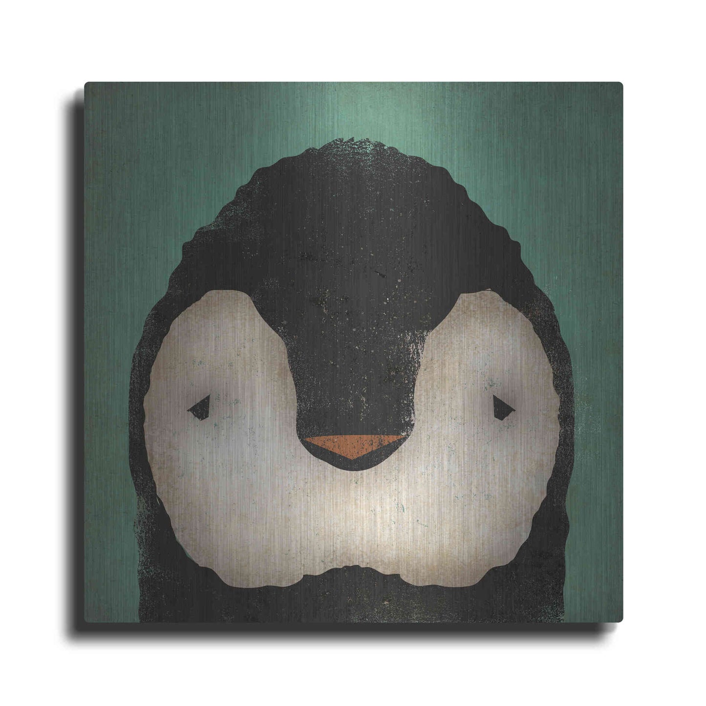 Luxe Metal Art 'Baby Penguin' by Ryan Fowler, Metal Wall Art