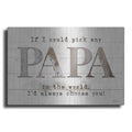 Luxe Metal Art 'Papa - I'd Pick You' by Susie Boyer, Metal Wall Art