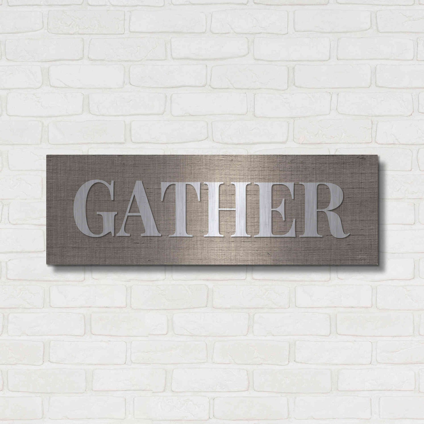 Luxe Metal Art 'Gather ' by Susie Boyer, Metal Wall Art,36x12
