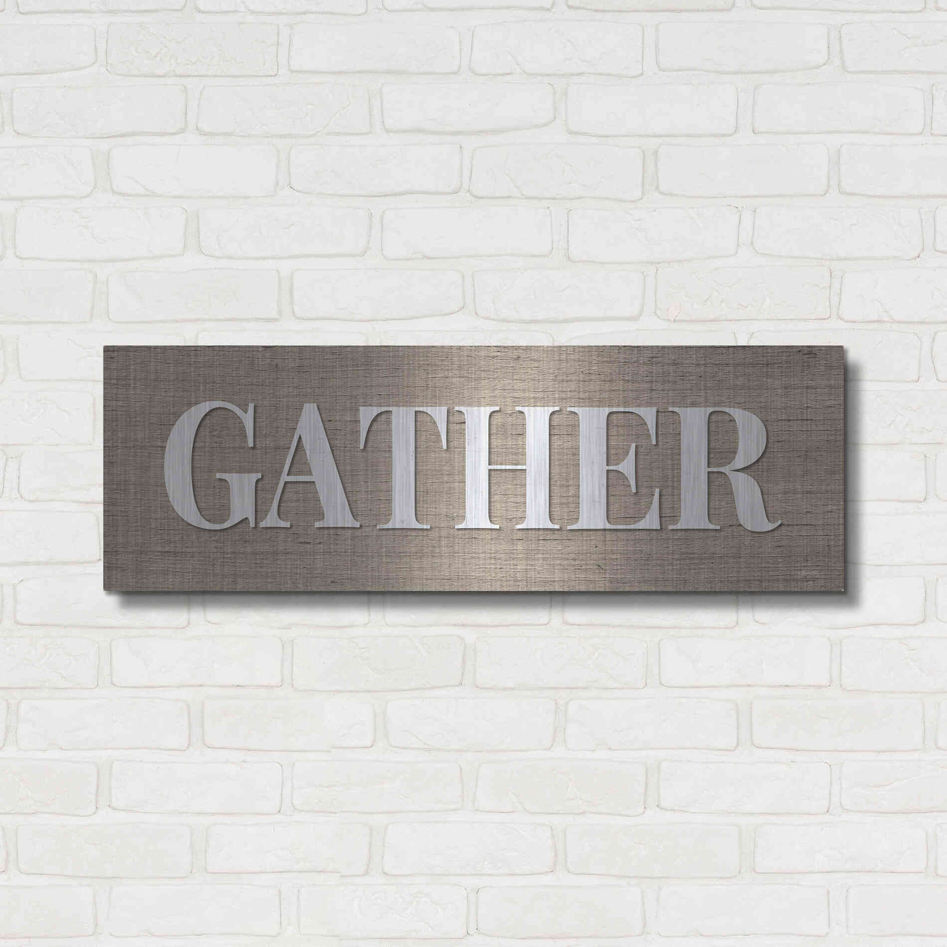 Luxe Metal Art 'Gather ' by Susie Boyer, Metal Wall Art,36x12