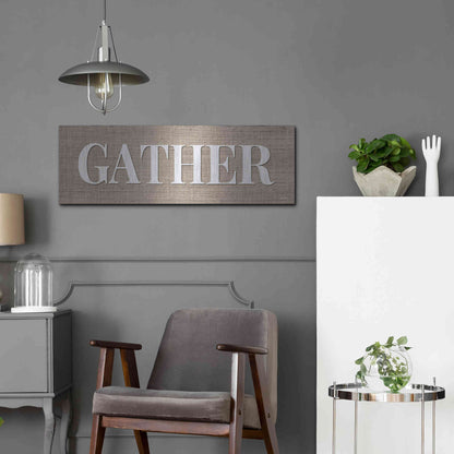 Luxe Metal Art 'Gather ' by Susie Boyer, Metal Wall Art,36x12