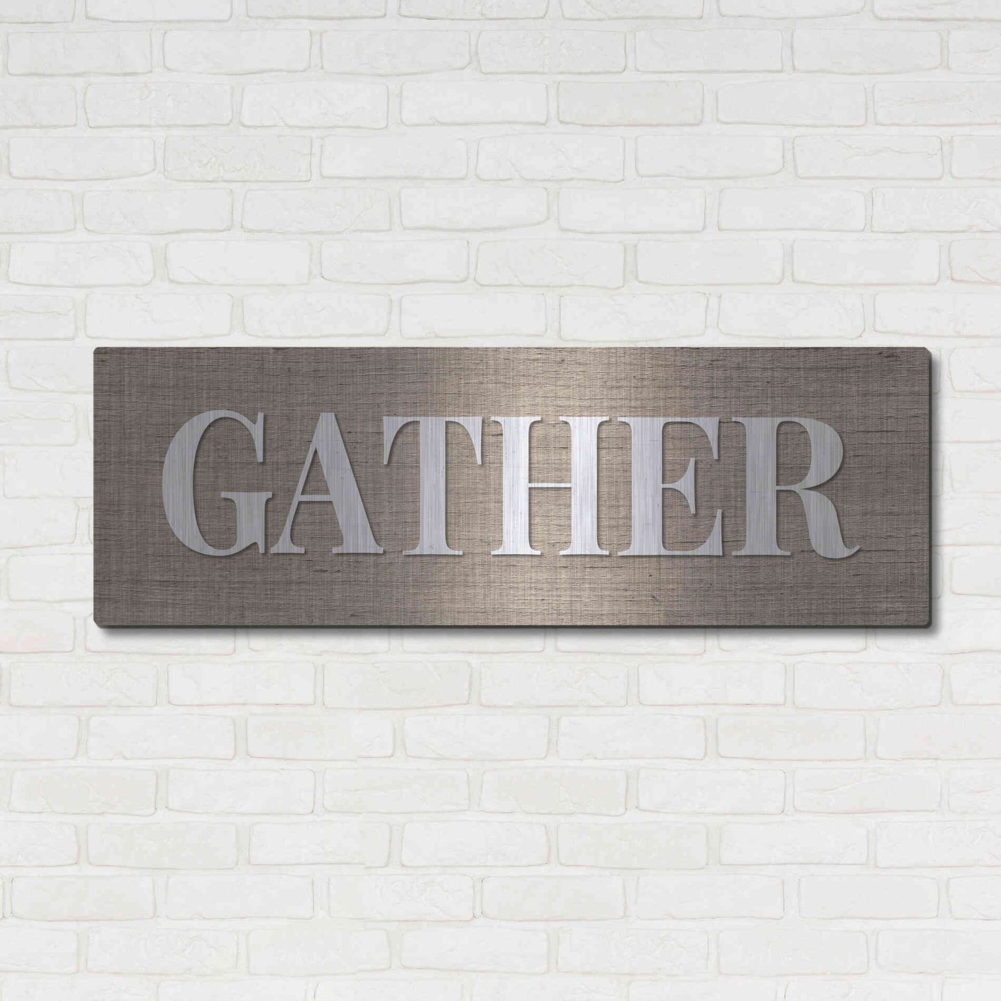 Luxe Metal Art 'Gather ' by Susie Boyer, Metal Wall Art,48x16