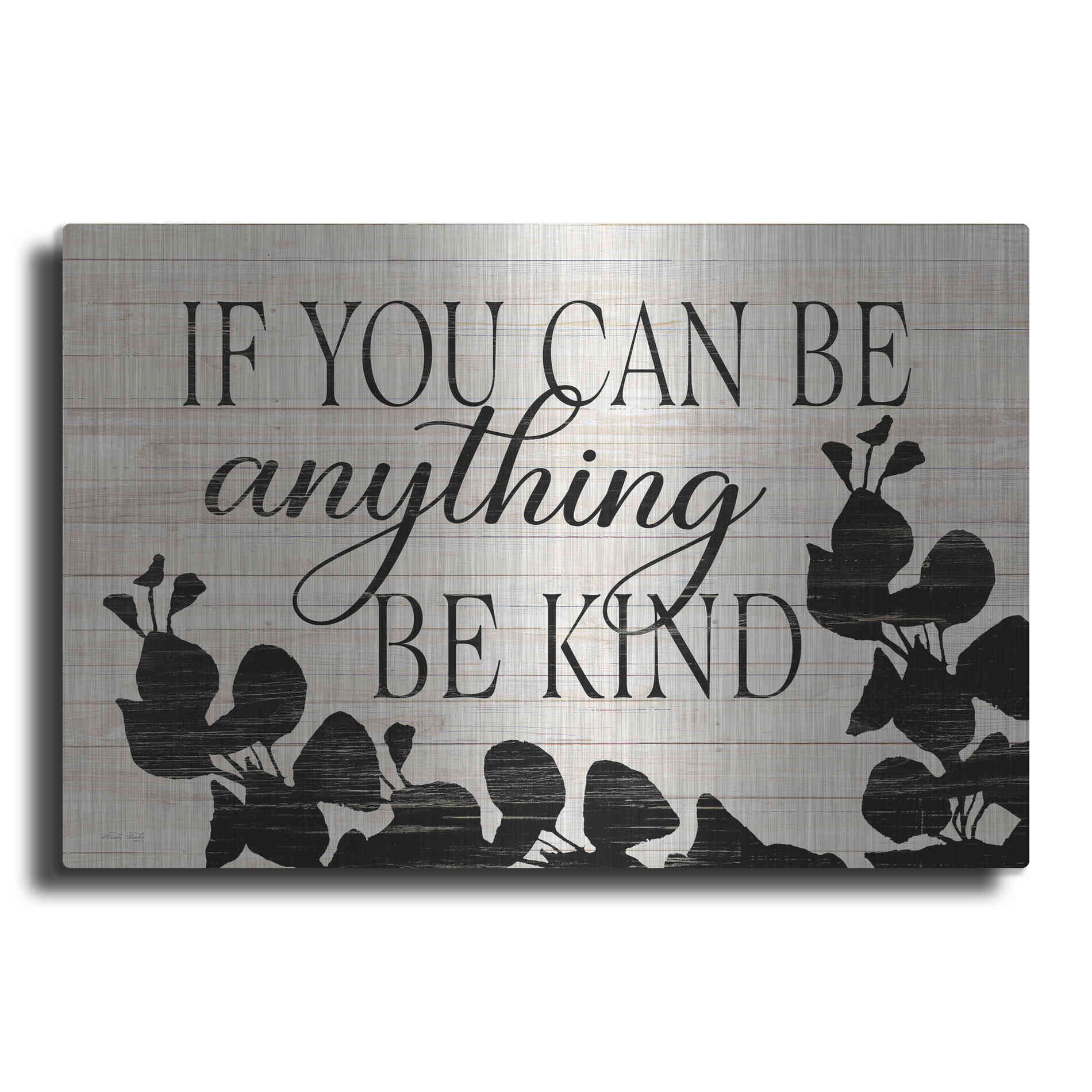 Luxe Metal Art 'Be Anything, Be Kind' by Cindy Jacobs, Metal Wall Art