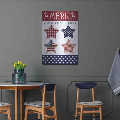 Luxe Metal Art 'Stars of America' by Cindy Jacobs, Metal Wall Art,24x36