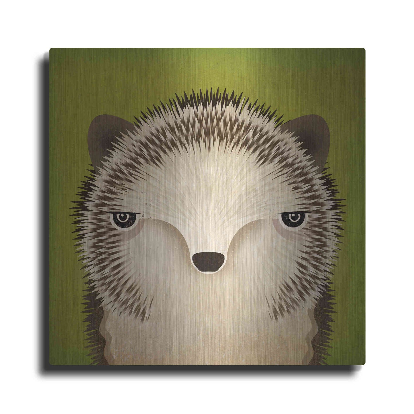 Luxe Metal Art 'Baby Hedgehog' by Ryan Fowler, Metal Wall Art