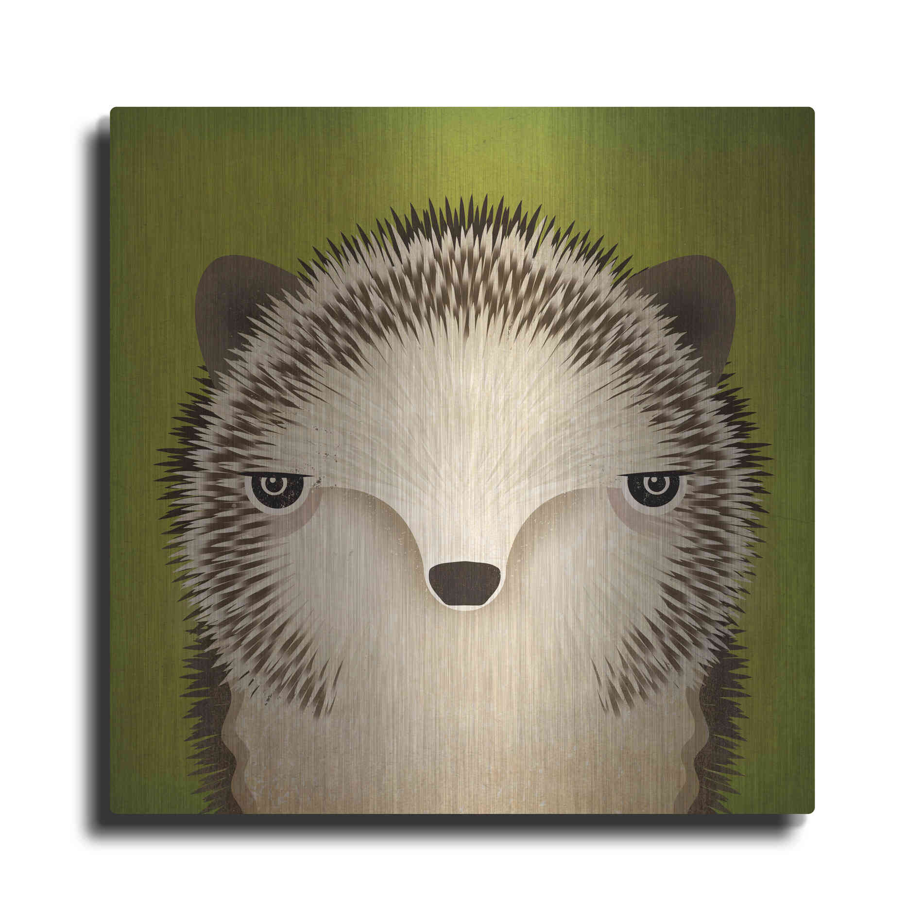 Luxe Metal Art 'Baby Hedgehog' by Ryan Fowler, Metal Wall Art