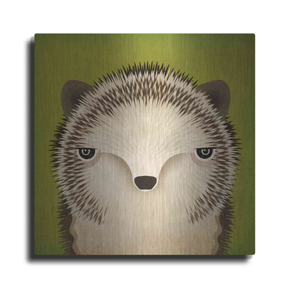 Luxe Metal Art 'Baby Hedgehog' by Ryan Fowler, Metal Wall Art
