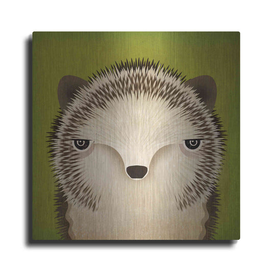 Luxe Metal Art 'Baby Hedgehog' by Ryan Fowler, Metal Wall Art