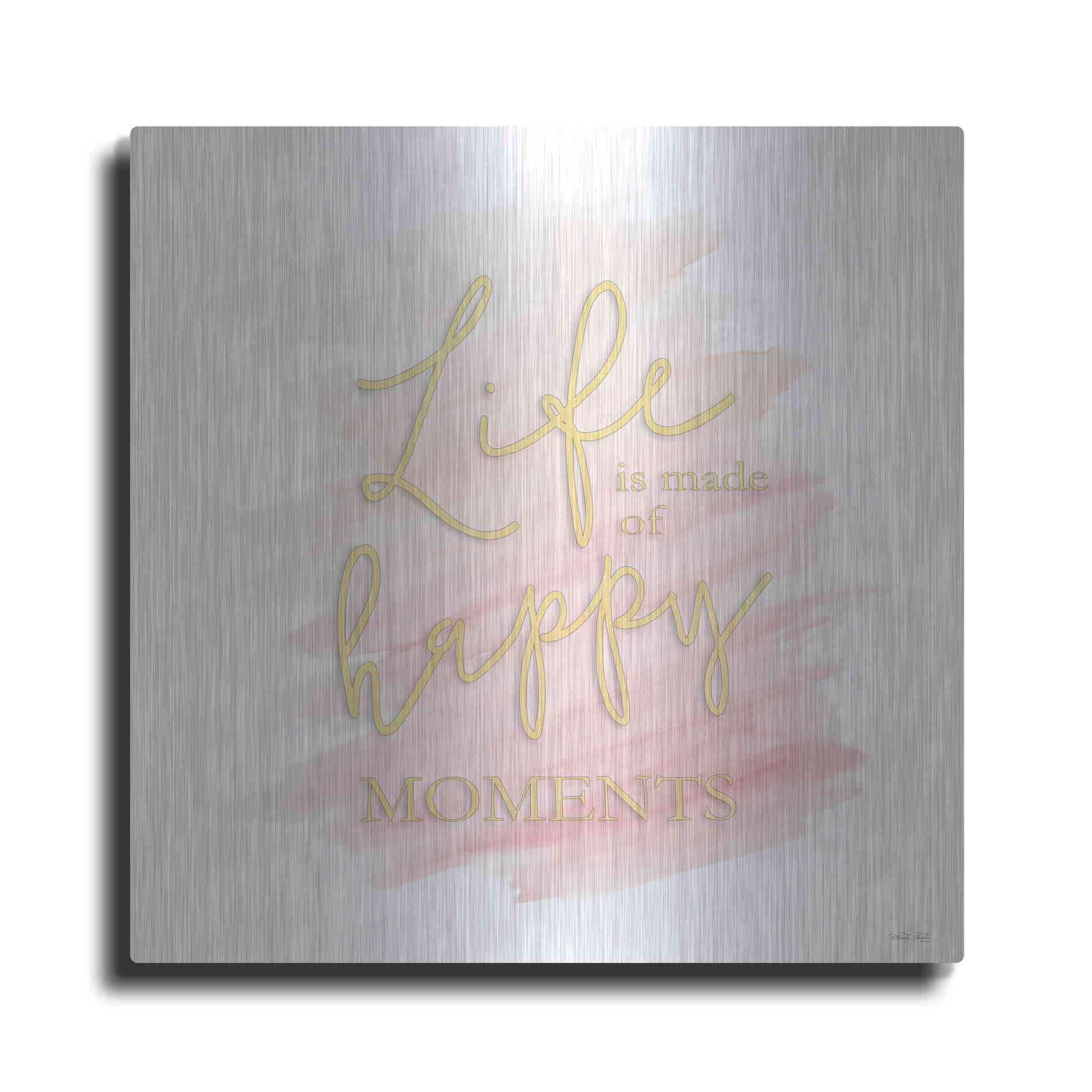 Luxe Metal Art 'Happy Moments' by Cindy Jacobs, Metal Wall Art