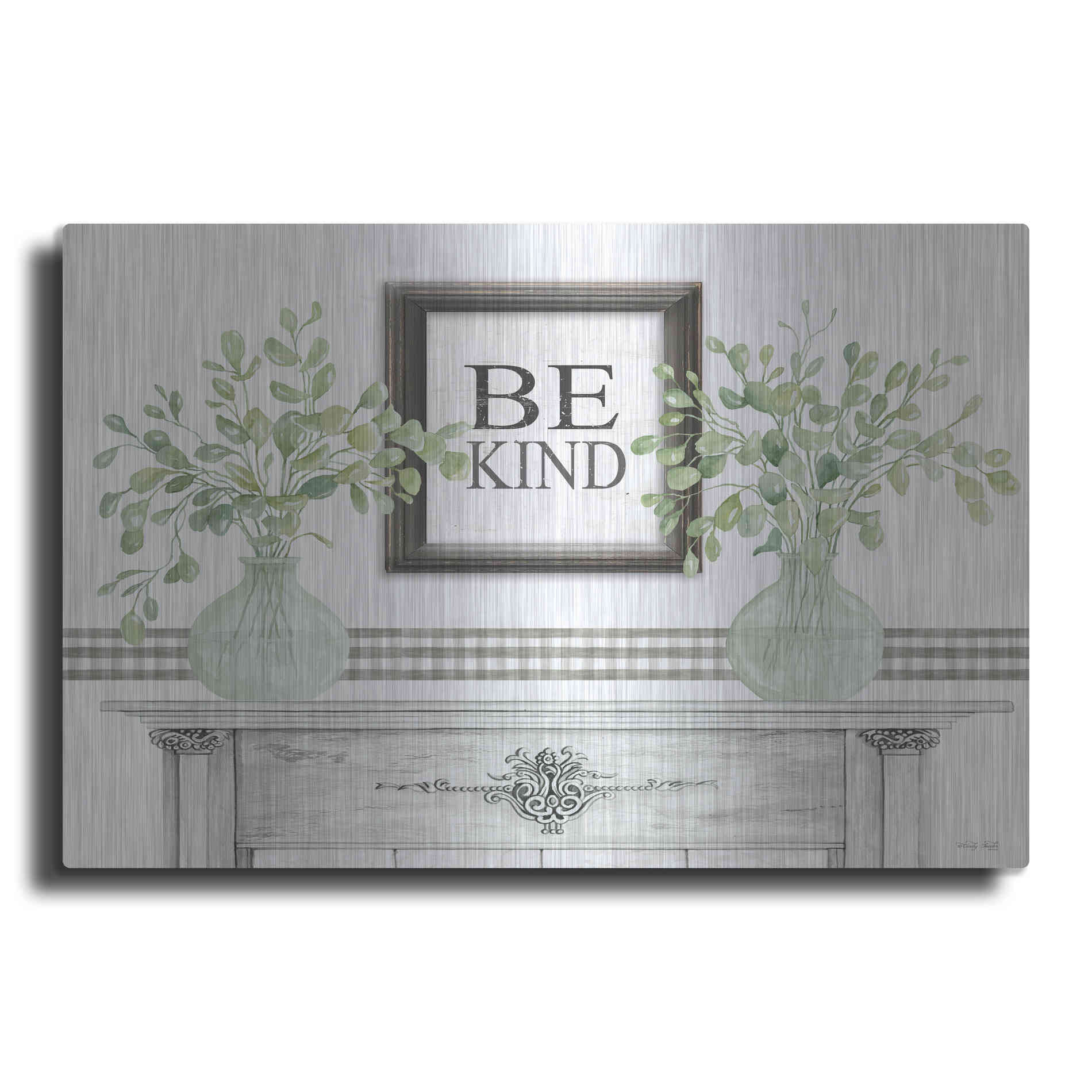 Luxe Metal Art 'Be Kind Table' by Cindy Jacobs, Metal Wall Art