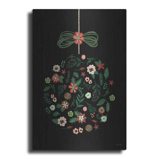 Luxe Metal Art 'Christmas Ornament I' by Cindy Jacobs, Metal Wall Art