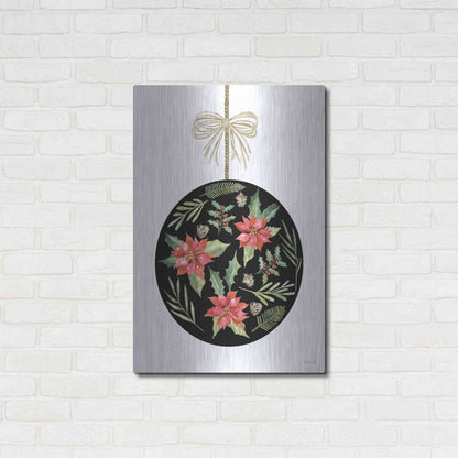 Luxe Metal Art 'Christmas Ornament III' by Cindy Jacobs, Metal Wall Art,24x36