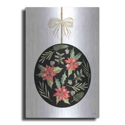 Luxe Metal Art 'Christmas Ornament III' by Cindy Jacobs, Metal Wall Art