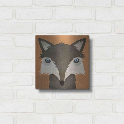 Luxe Metal Art 'Timber Wolf' by Ryan Fowler, Metal Wall Art,12x12