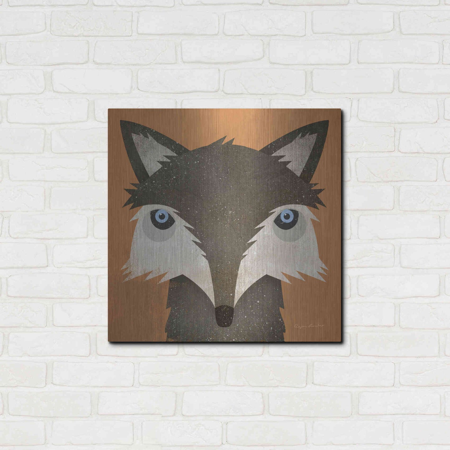 Luxe Metal Art 'Timber Wolf' by Ryan Fowler, Metal Wall Art,24x24