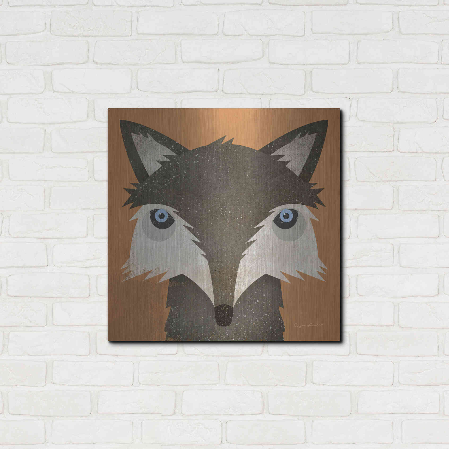 Luxe Metal Art 'Timber Wolf' by Ryan Fowler, Metal Wall Art,24x24