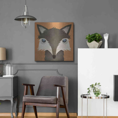 Luxe Metal Art 'Timber Wolf' by Ryan Fowler, Metal Wall Art,24x24