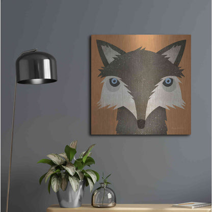 Luxe Metal Art 'Timber Wolf' by Ryan Fowler, Metal Wall Art,24x24