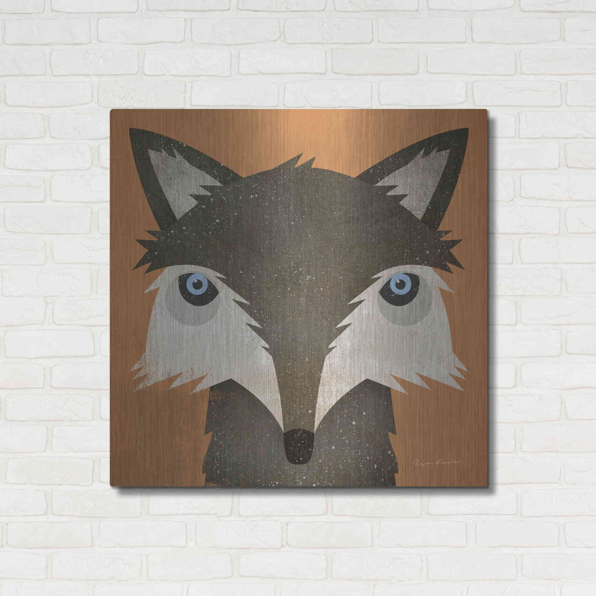 Luxe Metal Art 'Timber Wolf' by Ryan Fowler, Metal Wall Art,36x36