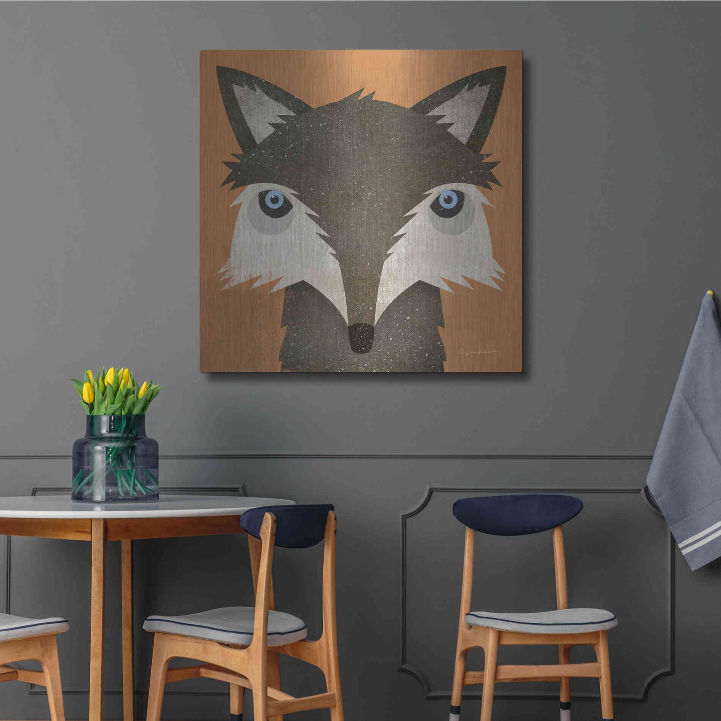 Luxe Metal Art 'Timber Wolf' by Ryan Fowler, Metal Wall Art,36x36