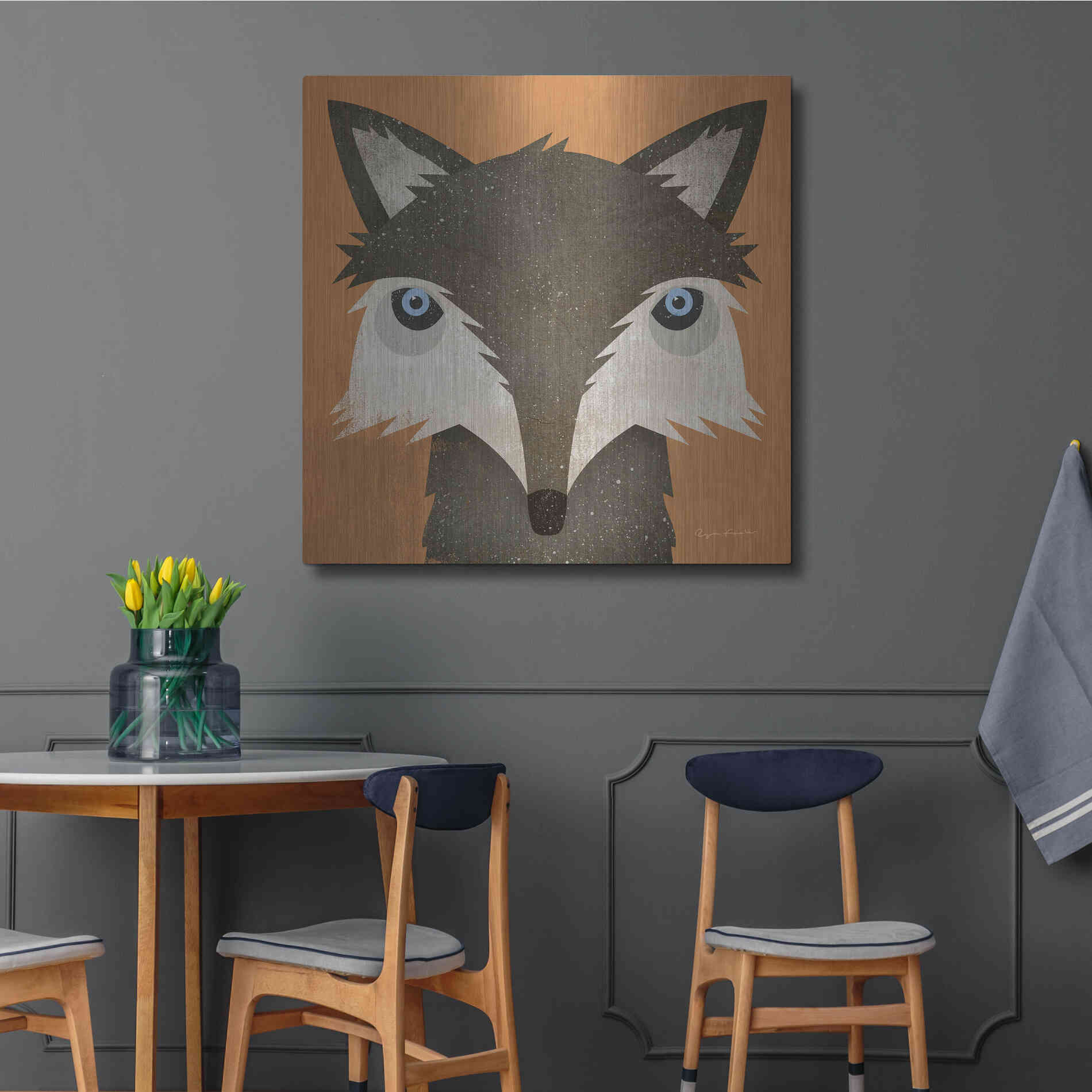 Luxe Metal Art 'Timber Wolf' by Ryan Fowler, Metal Wall Art,36x36