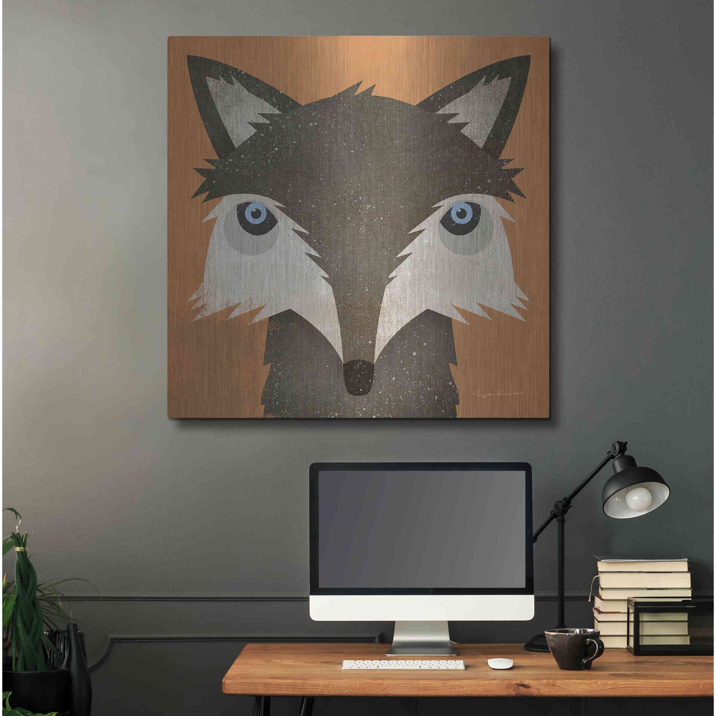 Luxe Metal Art 'Timber Wolf' by Ryan Fowler, Metal Wall Art,36x36