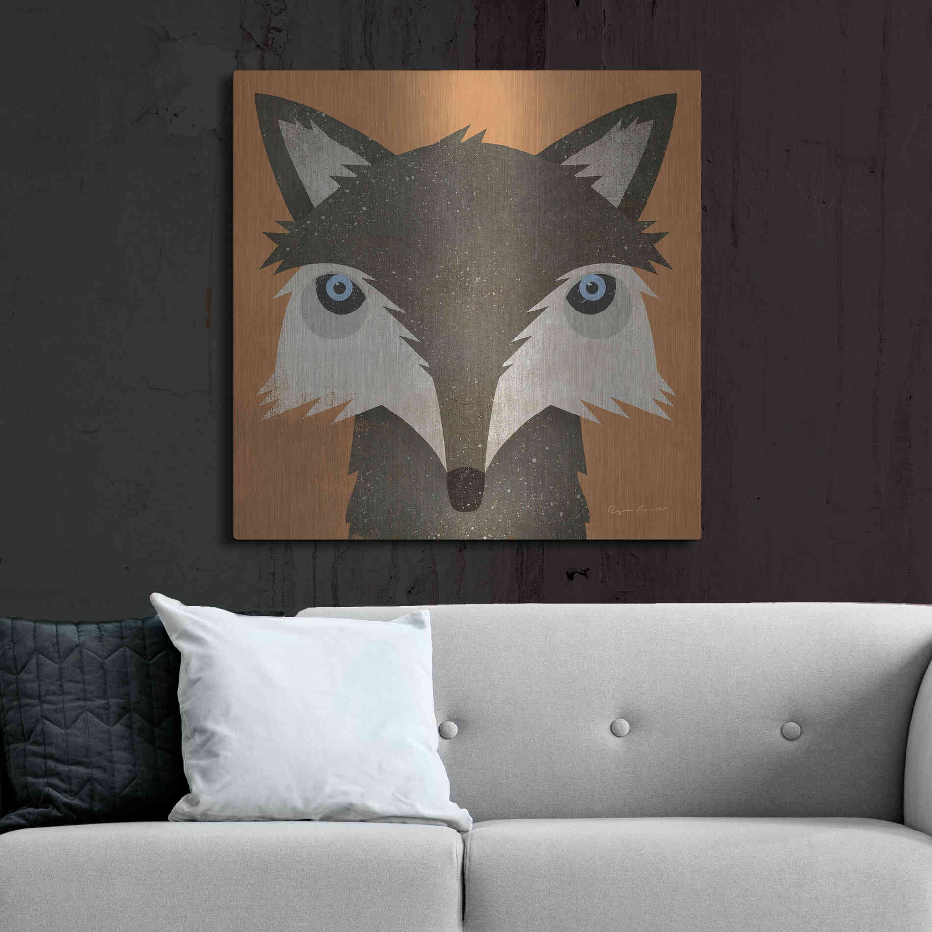 Luxe Metal Art 'Timber Wolf' by Ryan Fowler, Metal Wall Art,36x36