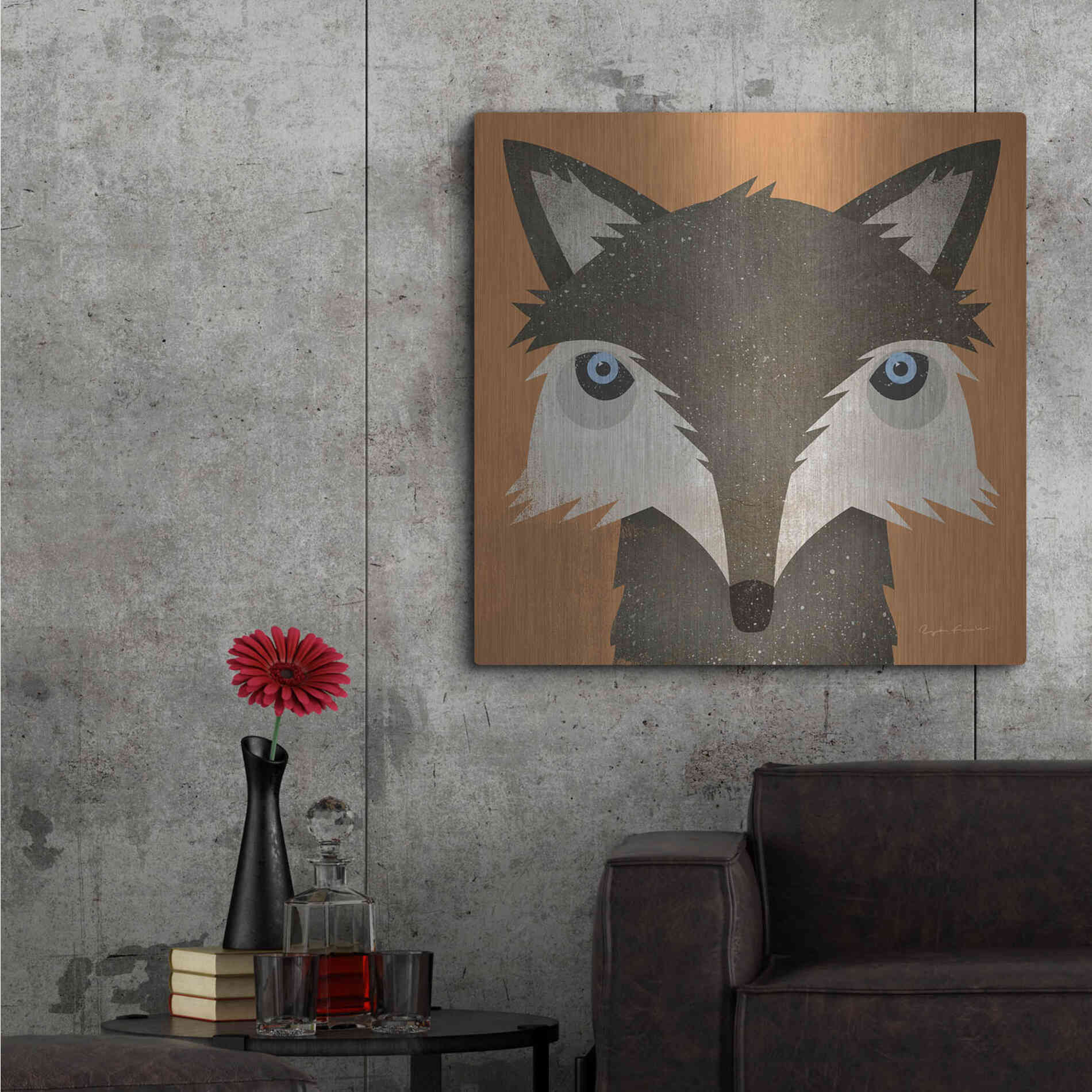 Luxe Metal Art 'Timber Wolf' by Ryan Fowler, Metal Wall Art,36x36