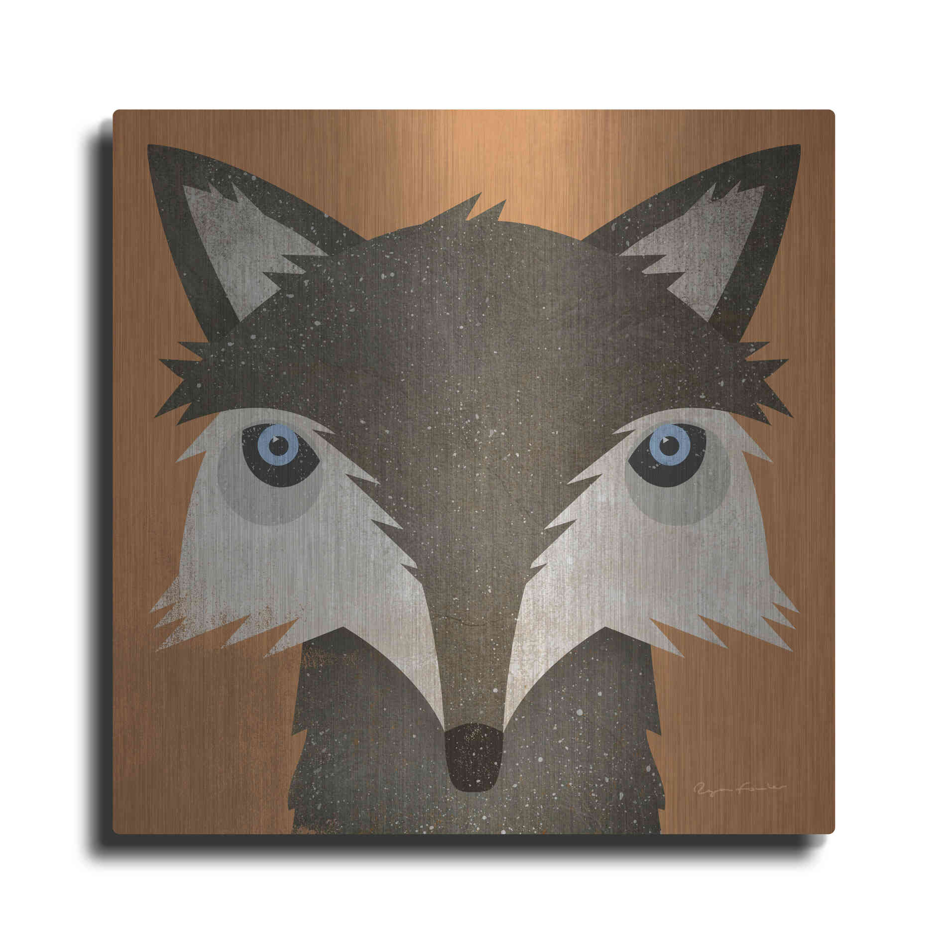 Luxe Metal Art 'Timber Wolf' by Ryan Fowler, Metal Wall Art