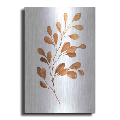 Luxe Metal Art 'Fall Leaf Stem III' by Cindy Jacobs, Metal Wall Art