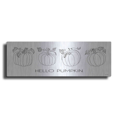 Luxe Metal Art 'Hello Pumpkin Simple' by Cindy Jacobs, Metal Wall Art