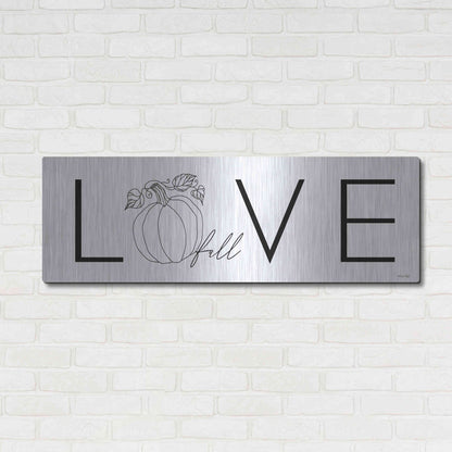 Luxe Metal Art 'Love Fall' by Cindy Jacobs, Metal Wall Art,48x16