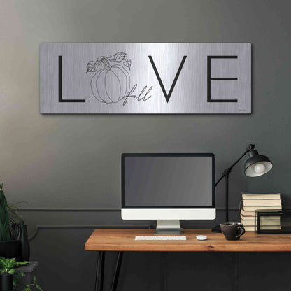 Luxe Metal Art 'Love Fall' by Cindy Jacobs, Metal Wall Art,48x16