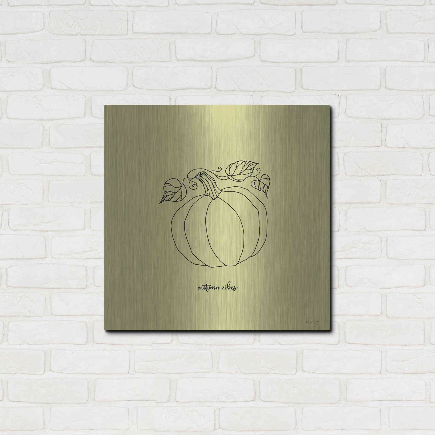 Luxe Metal Art 'Autumn Vibes' by Cindy Jacobs, Metal Wall Art,24x24