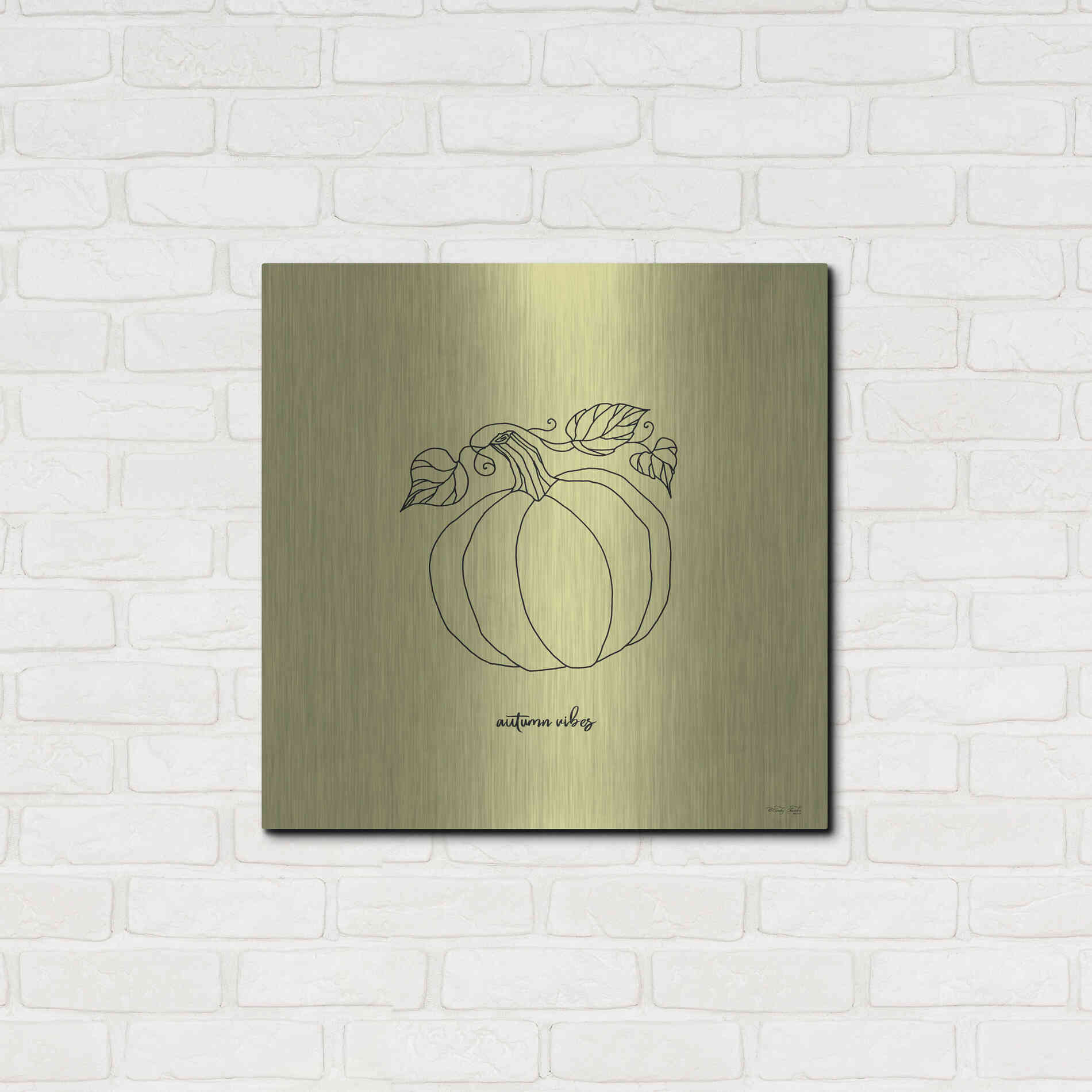 Luxe Metal Art 'Autumn Vibes' by Cindy Jacobs, Metal Wall Art,24x24