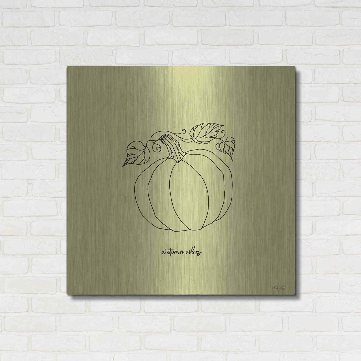 Luxe Metal Art 'Autumn Vibes' by Cindy Jacobs, Metal Wall Art,36x36