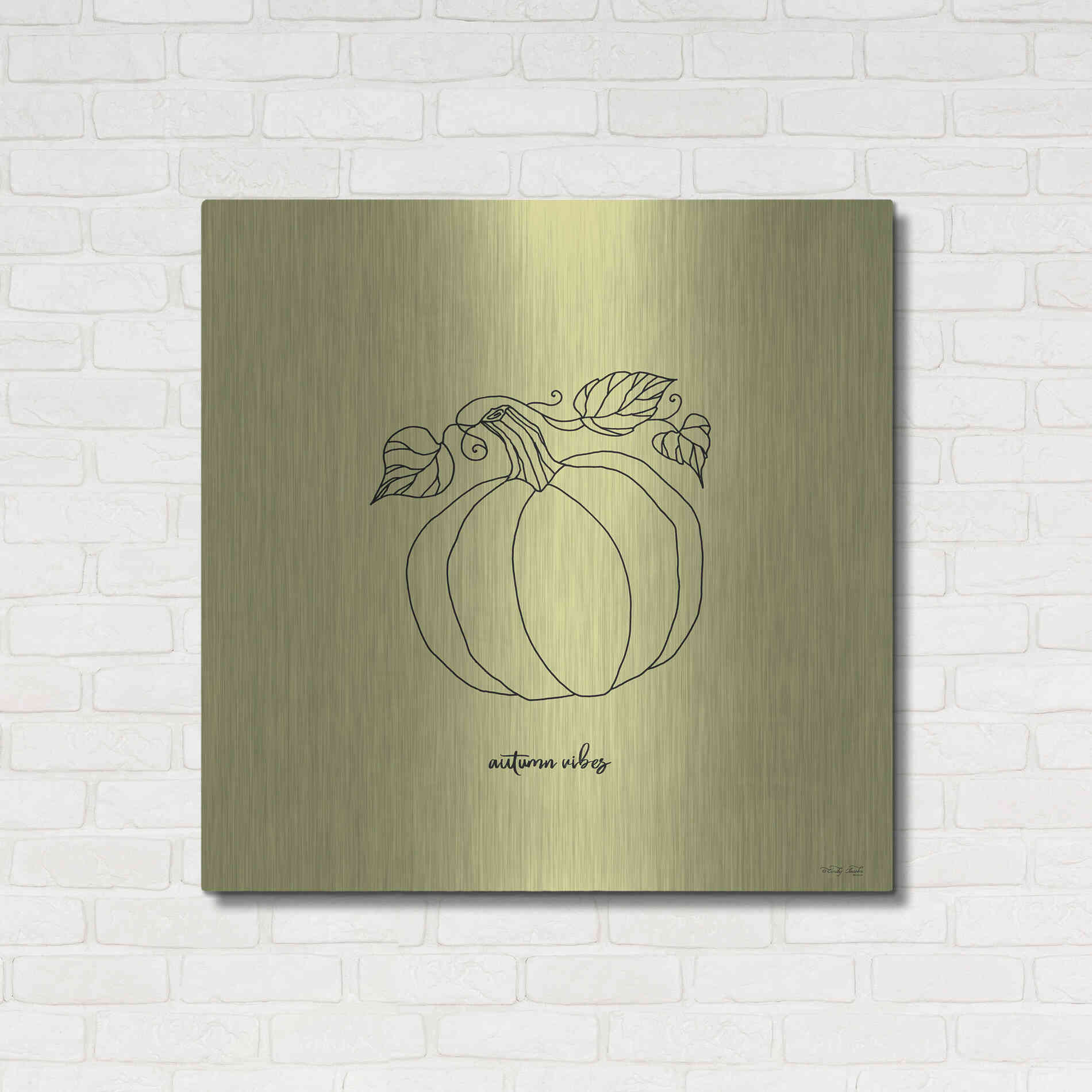 Luxe Metal Art 'Autumn Vibes' by Cindy Jacobs, Metal Wall Art,36x36