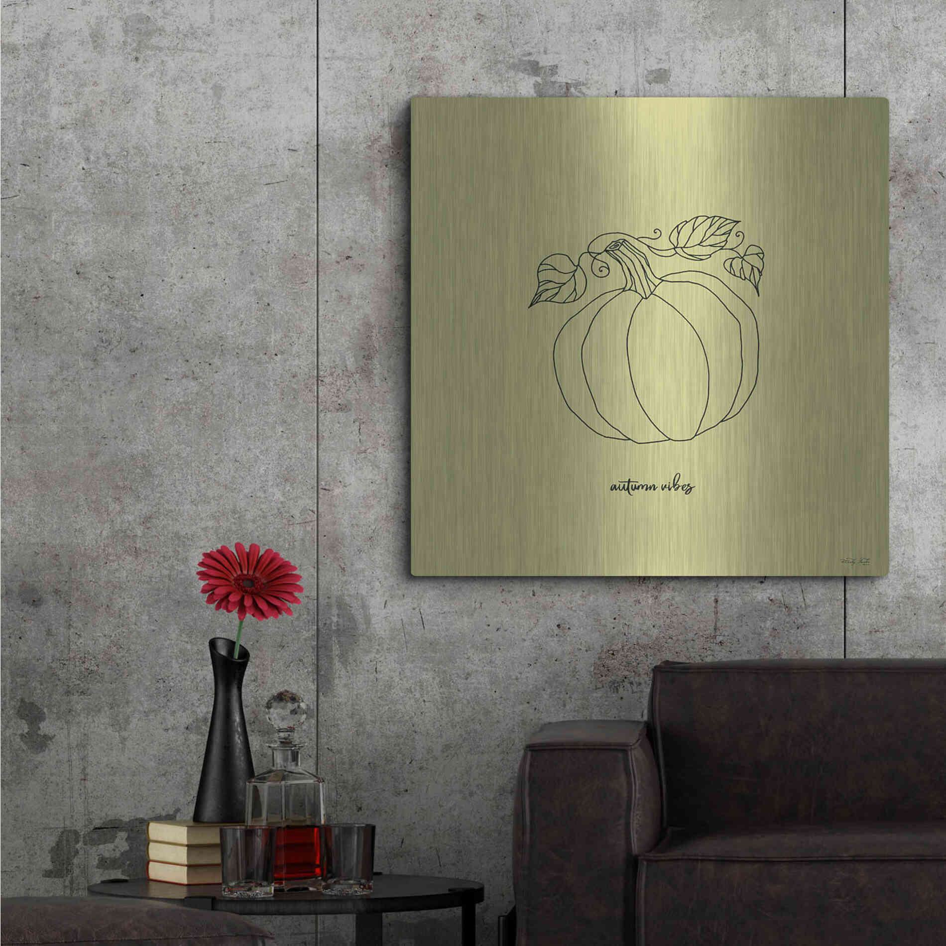 Luxe Metal Art 'Autumn Vibes' by Cindy Jacobs, Metal Wall Art,36x36