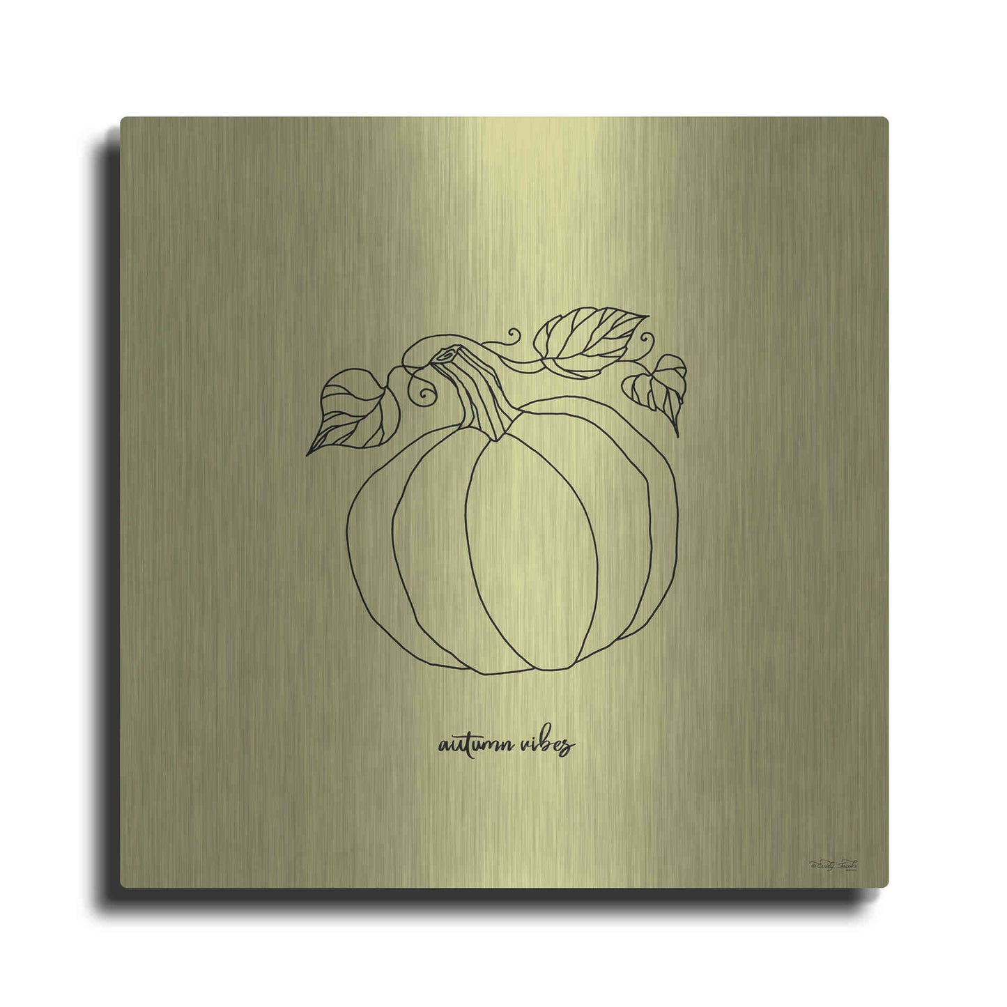 Luxe Metal Art 'Autumn Vibes' by Cindy Jacobs, Metal Wall Art