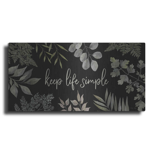 Luxe Metal Art 'Keep Life Simple' by Cindy Jacobs, Metal Wall Art