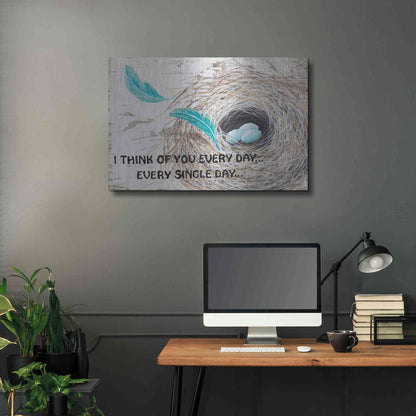 Luxe Metal Art 'I Think of You ' by Diane Fifer, Metal Wall Art,36x24