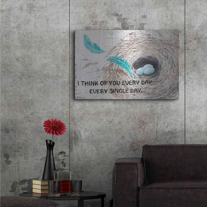 Luxe Metal Art 'I Think of You ' by Diane Fifer, Metal Wall Art,36x24