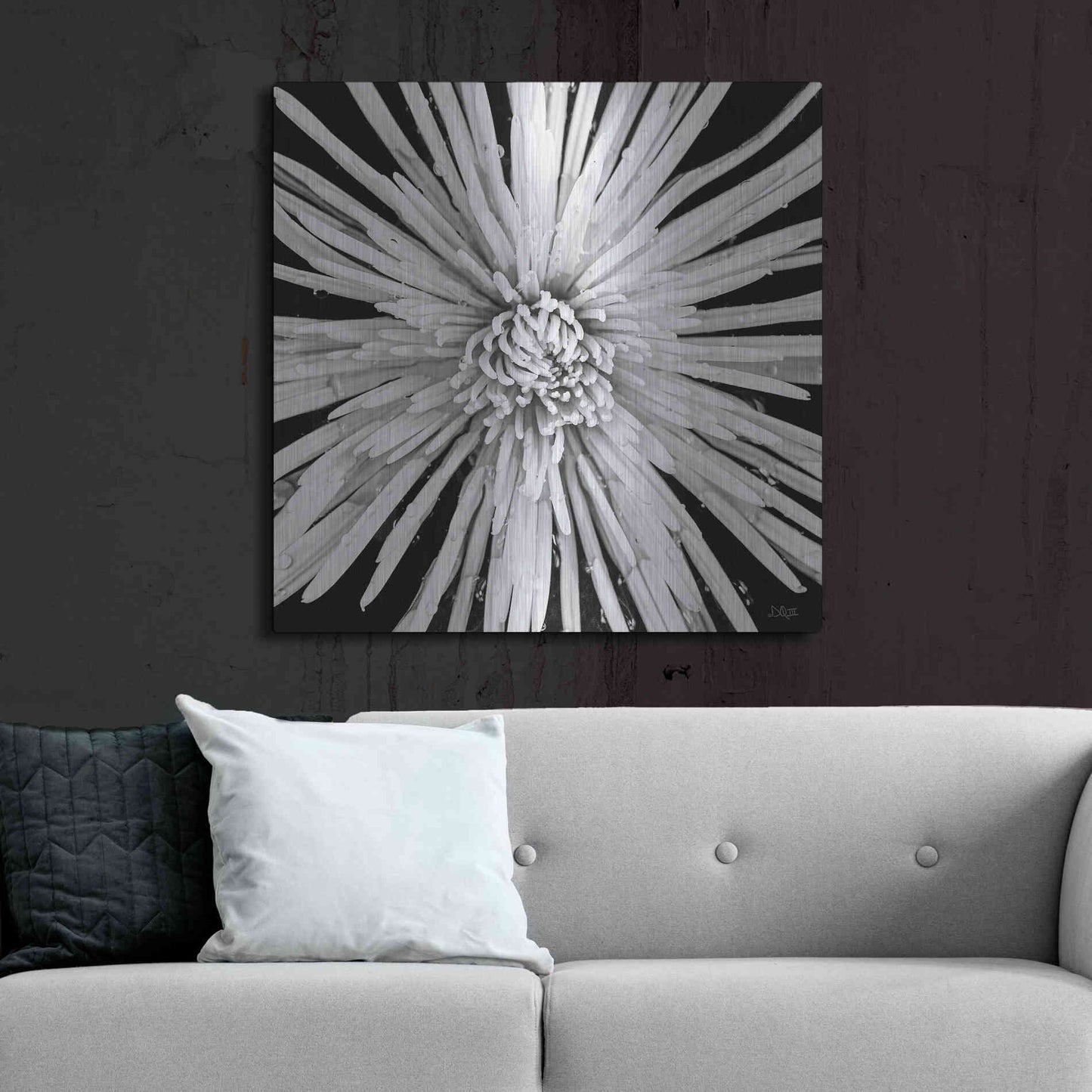 Luxe Metal Art 'Black and White Love' by Donnie Quillen, Metal Wall Art,36x36