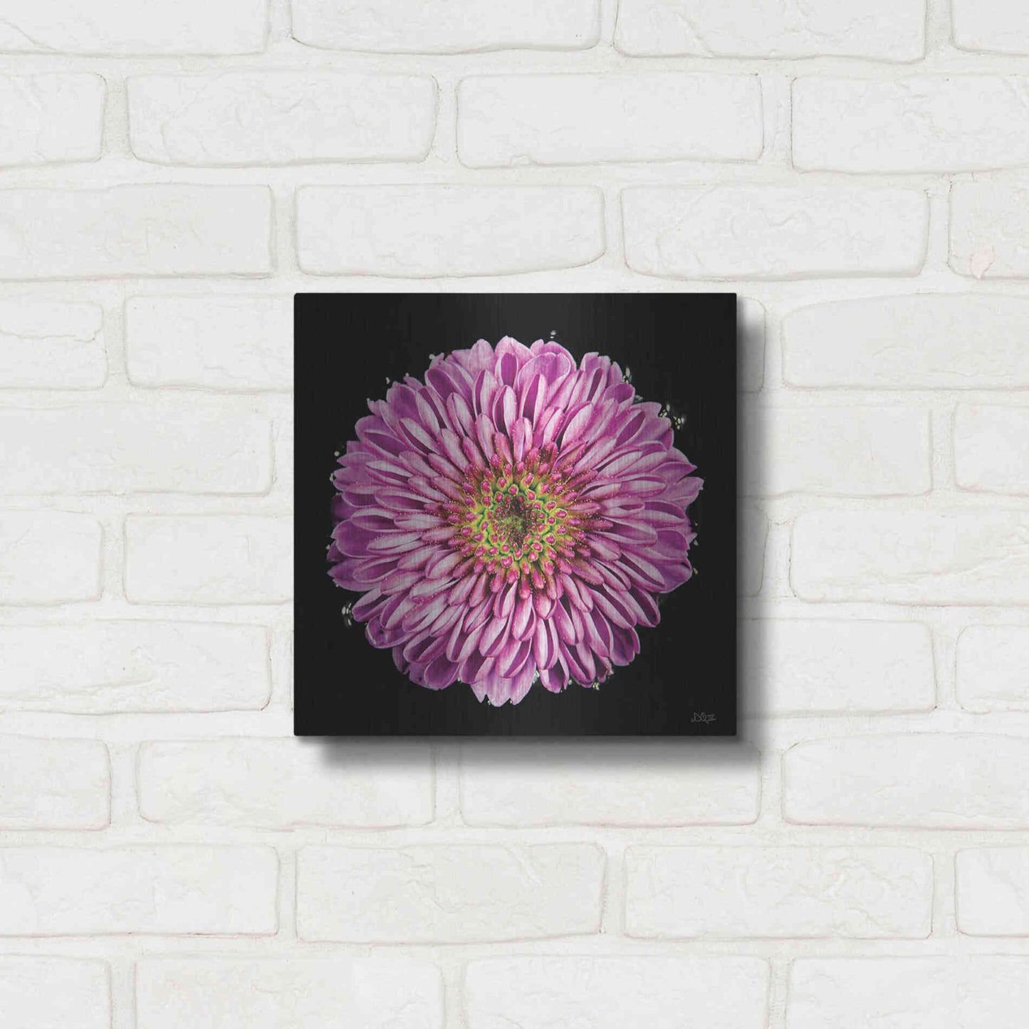 Luxe Metal Art 'Purple Gradient' by Donnie Quillen, Metal Wall Art,12x12