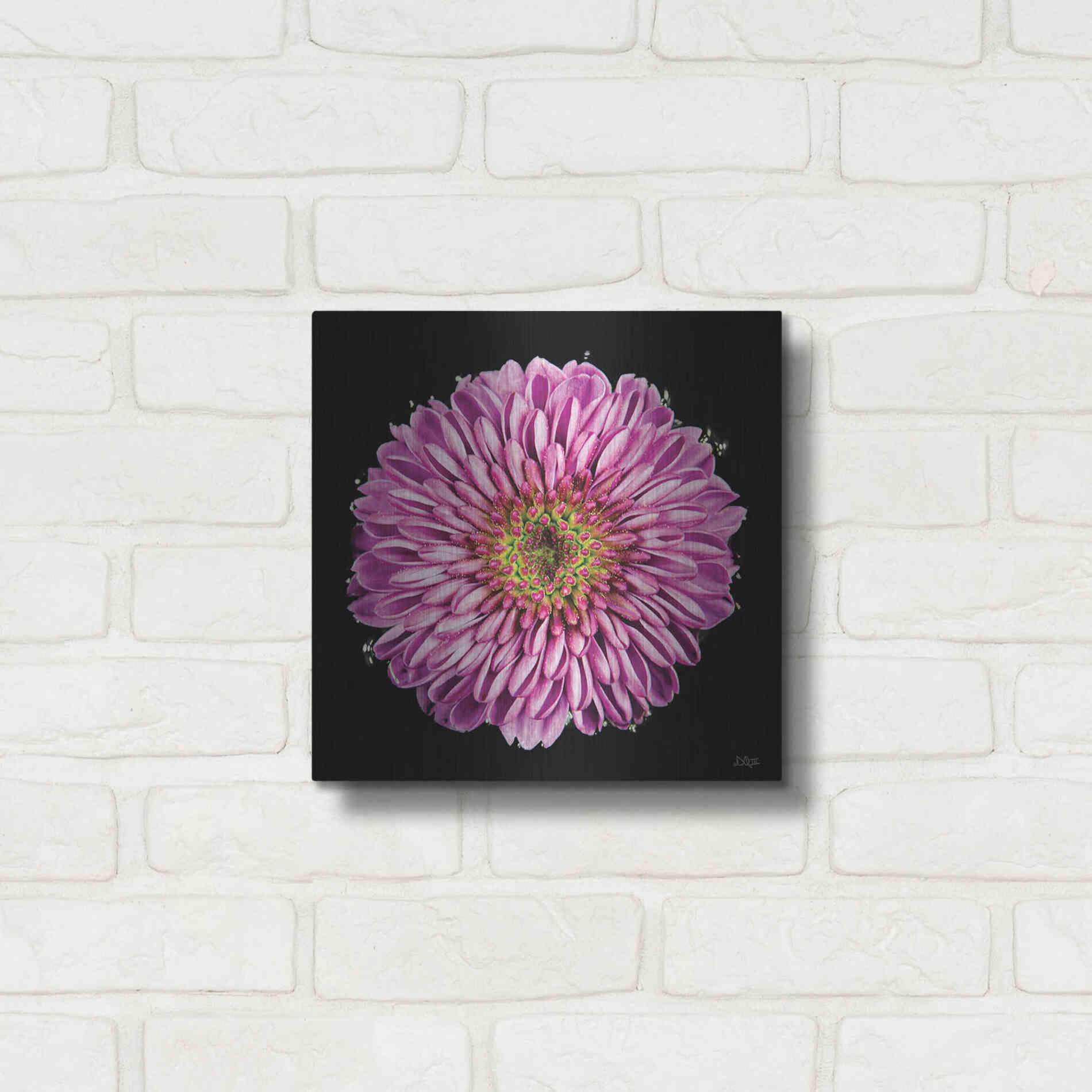 Luxe Metal Art 'Purple Gradient' by Donnie Quillen, Metal Wall Art,12x12