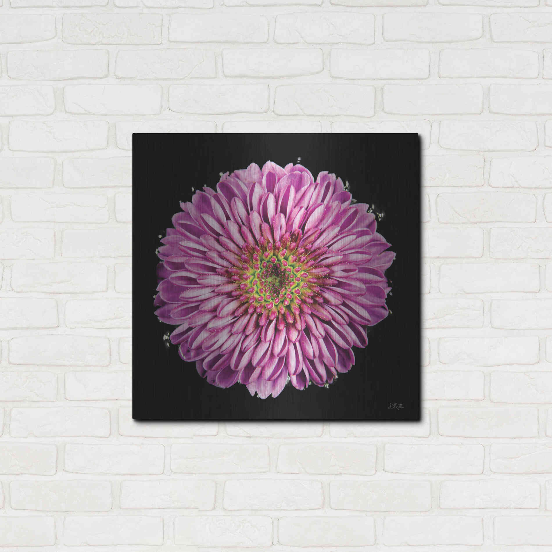 Luxe Metal Art 'Purple Gradient' by Donnie Quillen, Metal Wall Art,24x24